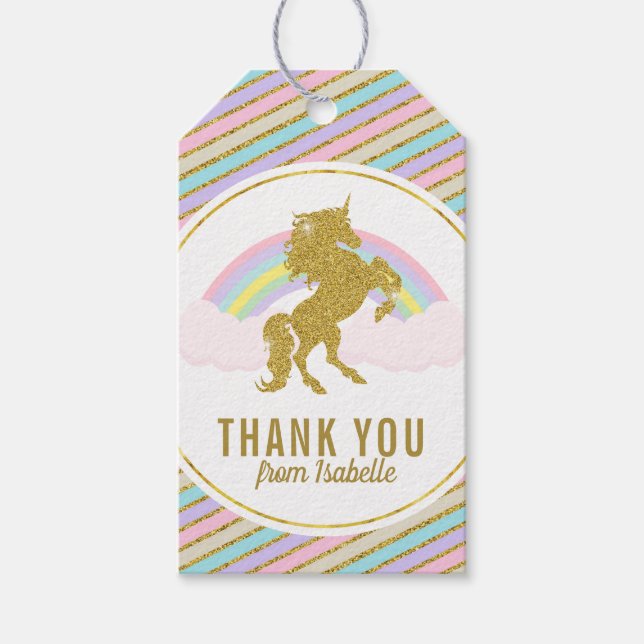 Magnífica etiqueta de colgado de regalo de Rainbow (Anverso)