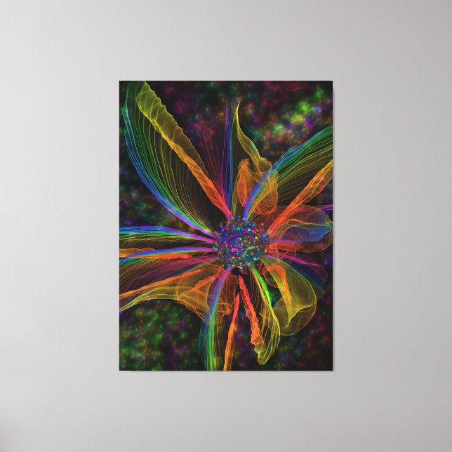 Magnífica Flor Abstracta Lienzo envuelto (Anverso)