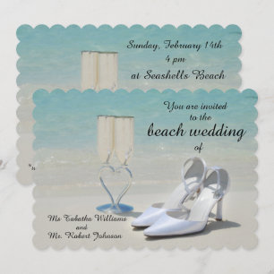Magnífica invitación a la boda de la playa