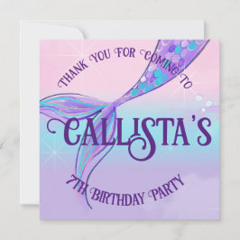 Magnífica Mermaid Tail Gracias Cartas