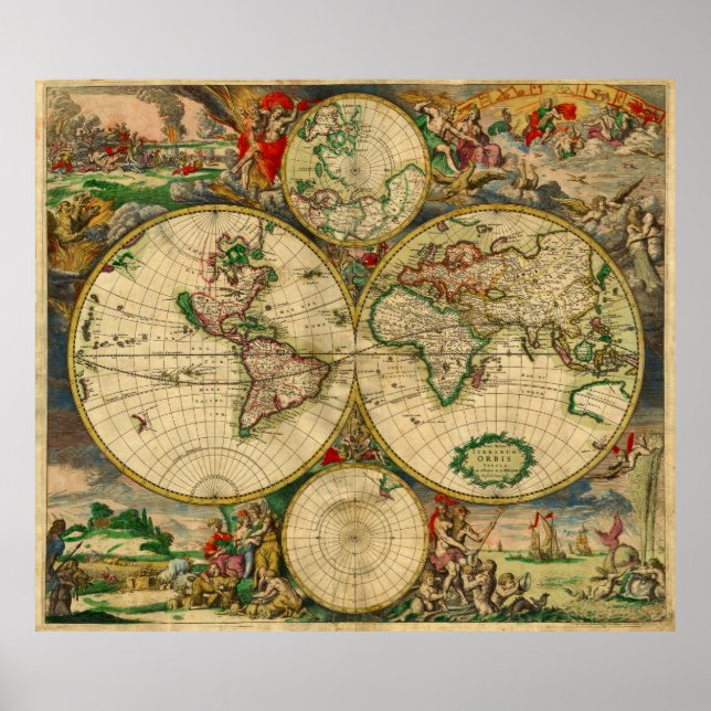 Magnífica Obra De Mapas Del Viejo Mundo Del Arte (Frente)