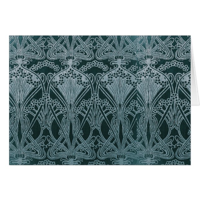 Magnífica, plata verde azulada, patrón Art Nouveau (Anverso (Horizontal))