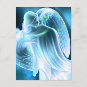 Magnífica postal azul Angel