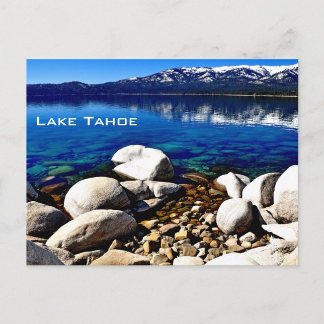 Magnífica postal del lago Tahoe (Anverso)