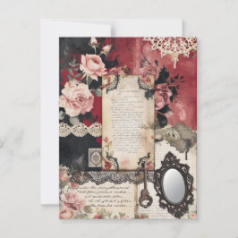 Magnífica postal gótica romántica