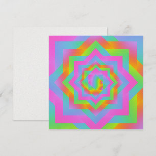 Magnífica Tarjeta Arcoiris Geométrica