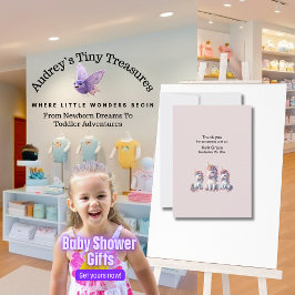 Magnífica tarjeta de agradecimiento de Baby Shower