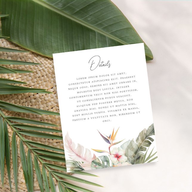 Magnífica tarjeta de Boda botánico tropical (Subido por el creador)