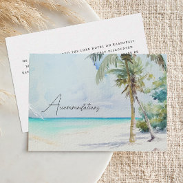 Magnífica tarjeta de inscripción para boda tropica