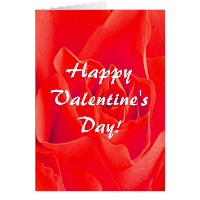 Magnífica tarjeta de San Valentín III de la Rosa R (Frente)