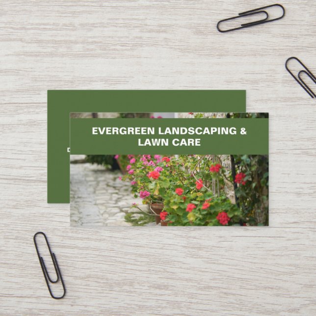 Magnífica tarjeta de visita Landscaping II (Anverso/Reverso In Situ)