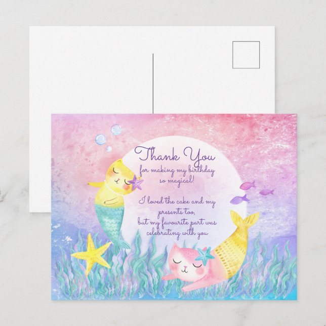 Magnífica tarjeta postal Mercat Gracias Cartas (Anverso / Reverso)