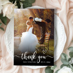 Magnífica tipografía 2 tarjeta de agradecimiento p<br><div class="desc">Elegante Boda de Tipografía Corazón Moderno 2 Tarjeta De Agradecimiento De Foto. boda minimalista de estilo gracias plantilla que incluye una foto vertical completa en la parte delantera con el texto "Gracias" en una caligrafía con letras a mano cruz guión crudo tipo de letra superpuesto con motivos de corazón de...</div>