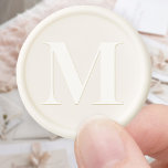 Magnífica tipografía inicial simple monogramada<br><div class="desc">Añada un toque de acabado personalizado a los sobres, los favores y la decoración con elegantes pegatinas de sellado de cera monogramada. La inicial de esta plantilla es sencilla para el personalizar. El moderno diseño redondeado presenta letras típicas de estilo serif. Estos sellos para sobres de cera de forma individual...</div>