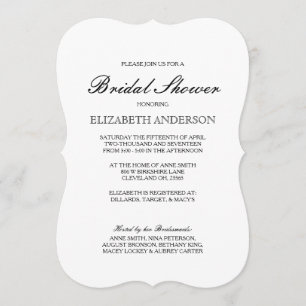 Magnífica tipografía simple invitación a ducha de 