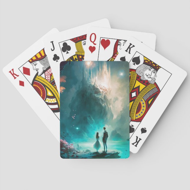 Magníficas Cartas de juego de arte paisajístico (Reverso)