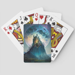 Magníficas cartas de juego de castillo de fantasía