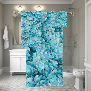 Magníficas flores de hortensia turquesa