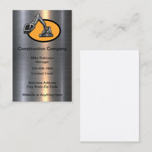 Magníficas tarjetas de empresa de construcción de