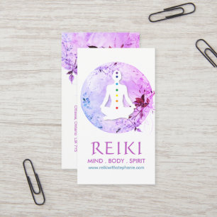 Magníficas tarjetas de visita Moon Chakra y Reiki