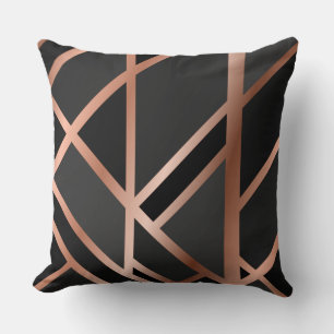 Magnífico almohada reversible de mármol negro/oro