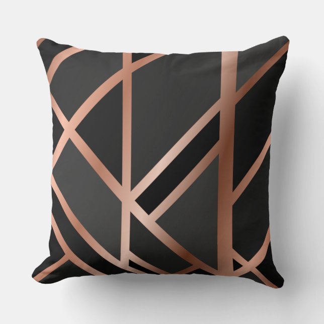 Magnífico almohada reversible de mármol negro/oro (Anverso)