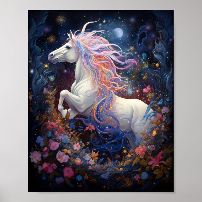 Magnífico arte de fantasía de caballo blanco (Frente)