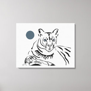 Magnífico arte de lienzo de león de montaña Minima