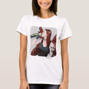 Magnífico Hada Beber Vino Fantasía Camisa de Arte