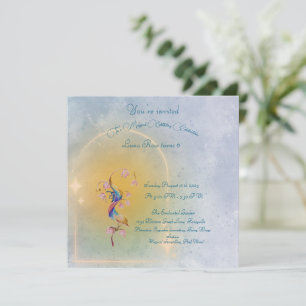 Magnífico jardín cumpleaños invitación plana niños
