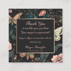 Magnífico Midnight Garden Gracias Tarjeta de descu