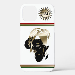 Magnífico monogramado Funda de iPhone 12 Reina afr