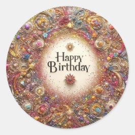 Magnífico pegatina de cumpleaños