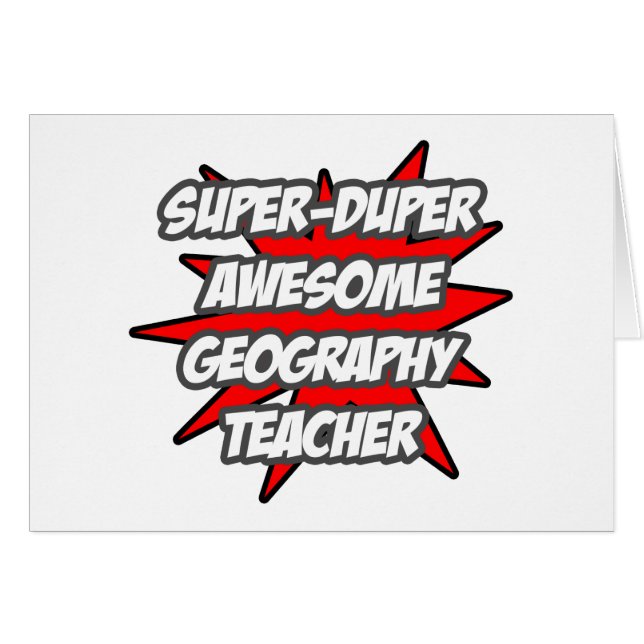 Magnífico profesor de geografía súper Duper (Anverso (Horizontal))