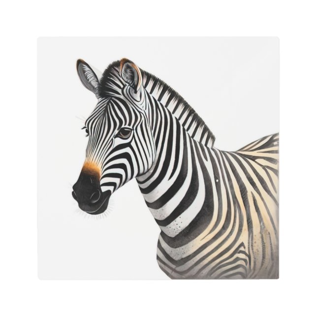 Magnífico retrato de cebra arte salvaje realista (Anverso)