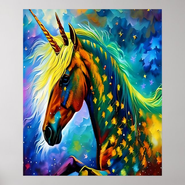 Magnífico Unicornio Arte Imprimible Digital de alt (Frente)