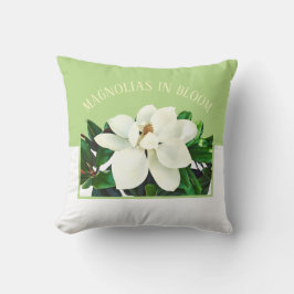 Magnolia Bloom | 16"x16" Cojín decorativo reversib