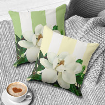 Magnolia Bloom | Almohada reversible a rayas de 20