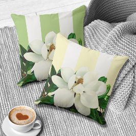 Magnolia Bloom | Almohada reversible a rayas de 20