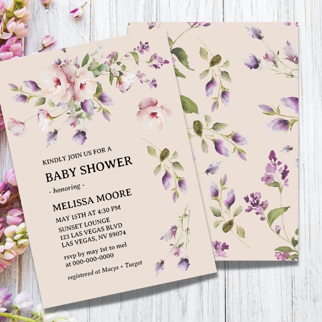 Magnolia Blooms Invitación a Baby Shower (Subido por el creador)