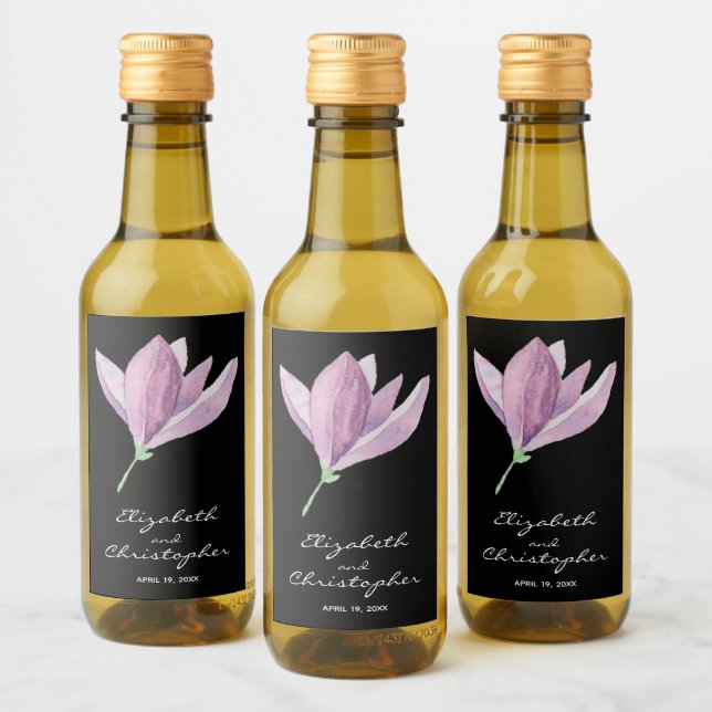 Magnolia Blossom en el Boda negro Mini (Botellas)