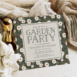 Magnolia Blossoms Garden Party Invitación