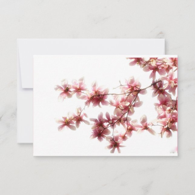 Magnolia Blossoms Tarjeta RSVP (Anverso)