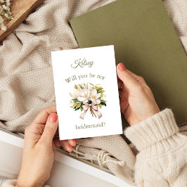 Magnolia Bouquet | Tarjeta de propuesta de la dama