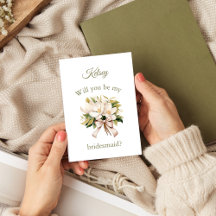 Magnolia Bouquet | Tarjeta de propuesta de la dama