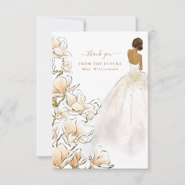 Magnolia Bride Future Sra. Gracias Tarjeta (Anverso)