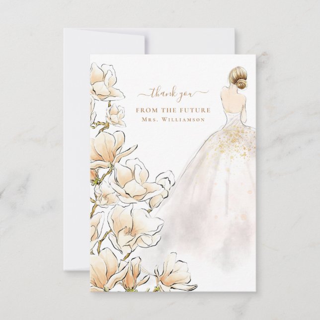 Magnolia Bride Futuro Sra. Gracias tarjeta (Anverso)