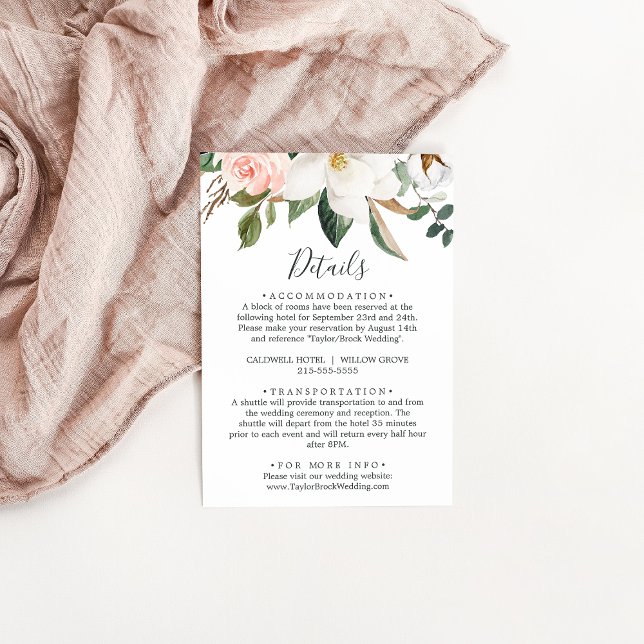 Magnolia elegante | Tarjeta de inscripción de deta (Subido por el creador)