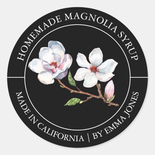 Magnolia Etiqueta moderna (Anverso)