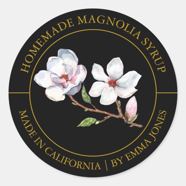 Magnolia Etiqueta moderna (Anverso)
